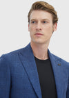 Saks Kareli Zeroweight Slim Fit İpek Karışımlı Takım Elbise