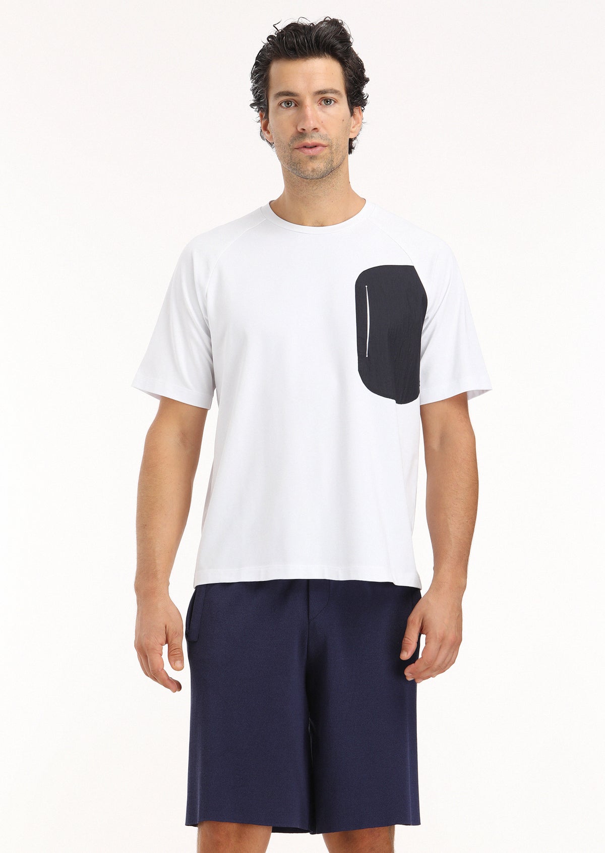 Beyaz Düz Bisiklet Yaka %100 Pamuk T-Shirt