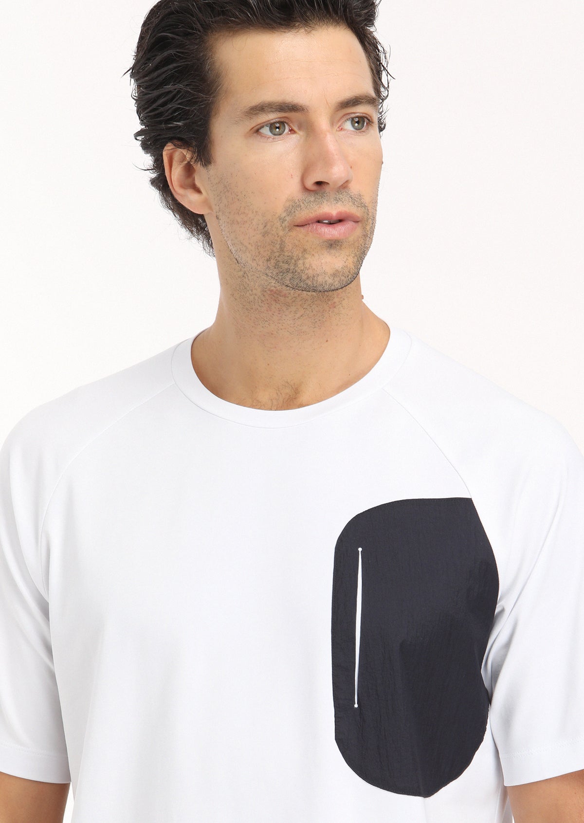 Beyaz Düz Bisiklet Yaka %100 Pamuk T-Shirt