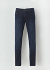 İndigo Düz Slim Fit Denim Pamuk Karışımlı Pantolon