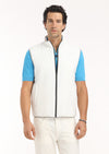 Ekru Regular Fit Dik Yaka Casual Dokuma Spor Yelek