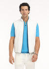 Ekru Regular Fit Dik Yaka Casual Dokuma Spor Yelek