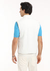 Ekru Regular Fit Dik Yaka Casual Dokuma Spor Yelek