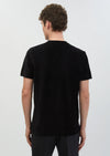 Siyah Fitilli Bisiklet Yaka %100 Pamuk T-Shirt