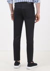 Lacivert Düz Slim Fit Denim Pamuk Karışımlı Pantolon