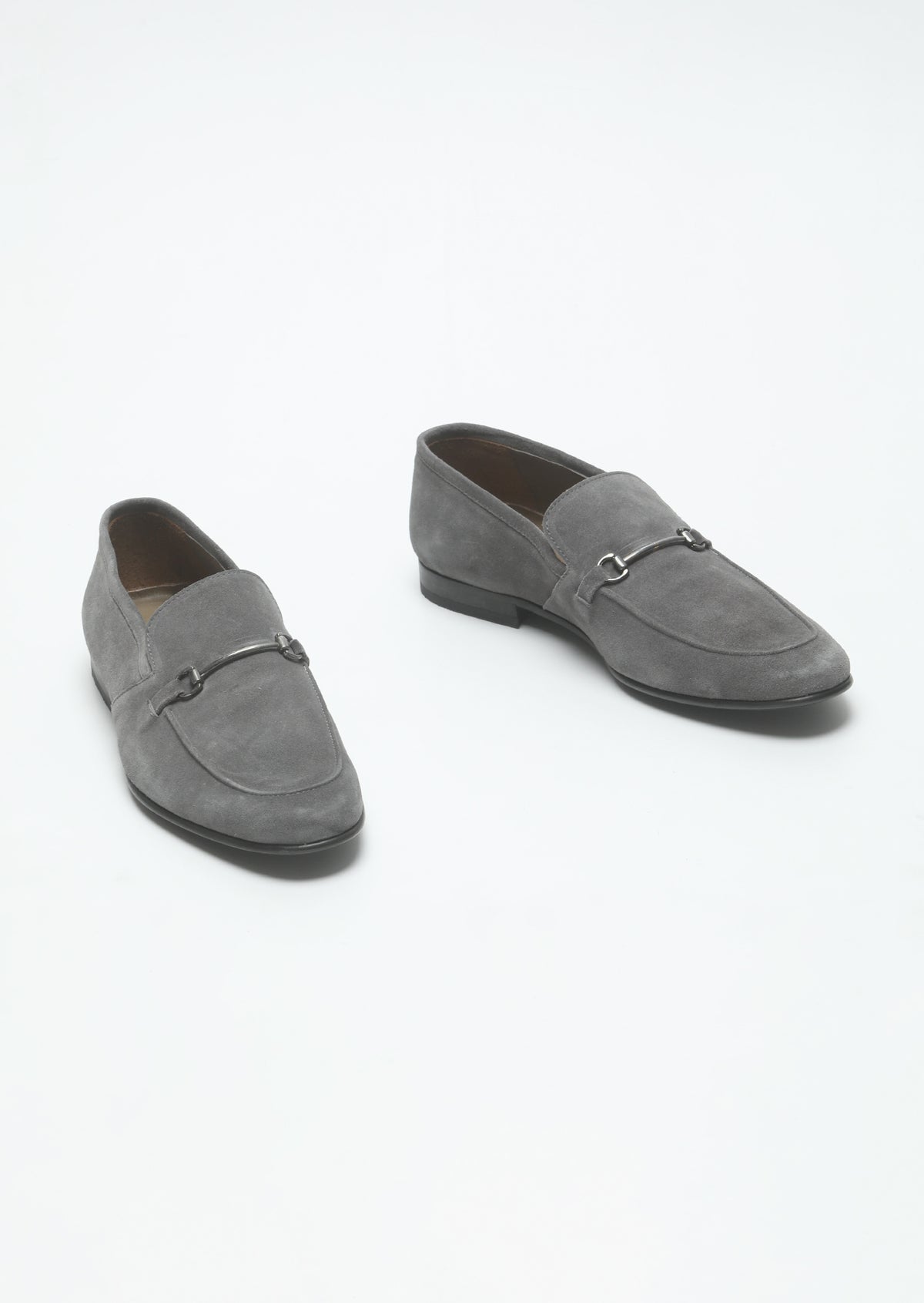 Gri Süet Klasik Loafer