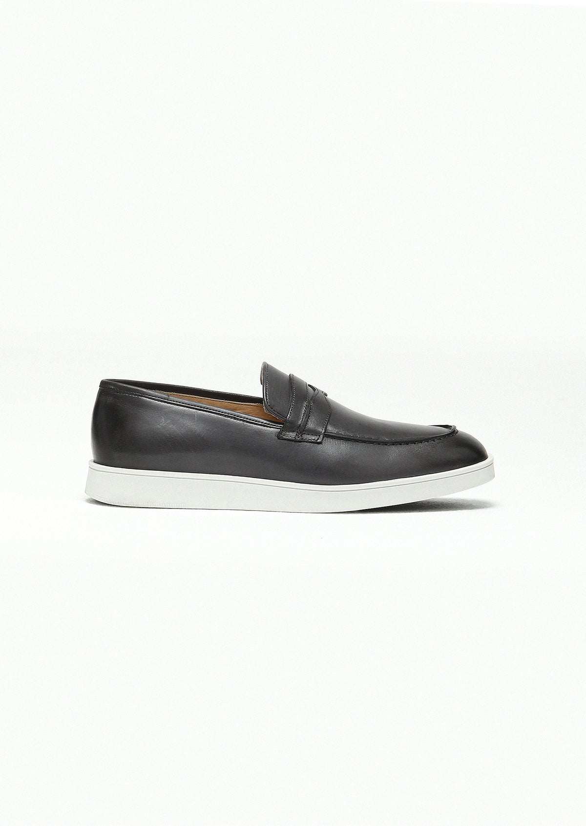 Antrasit Deri Casual Loafer