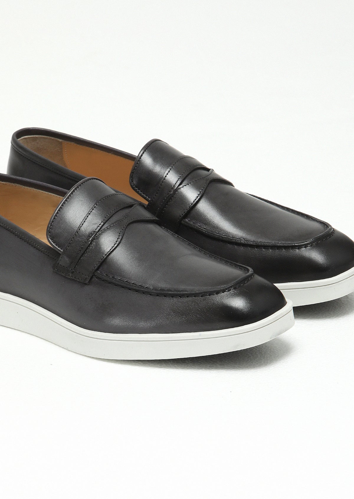 Antrasit Deri Casual Loafer