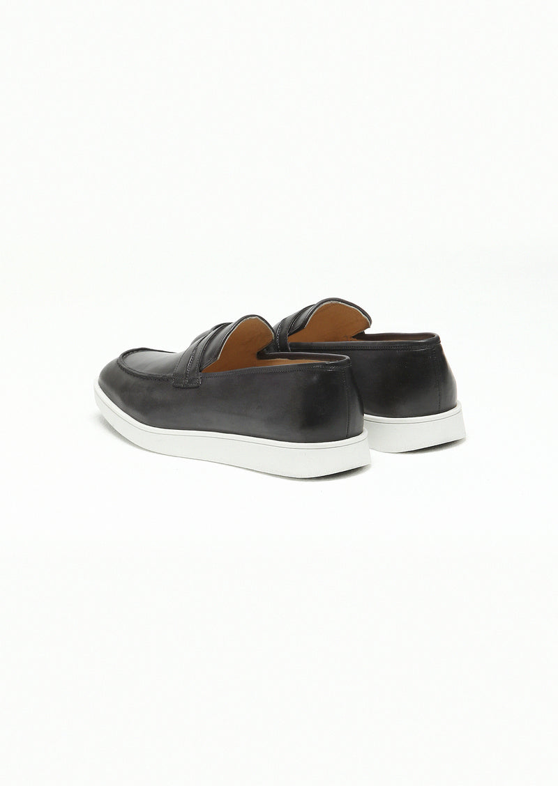 Antrasit Deri Casual Loafer