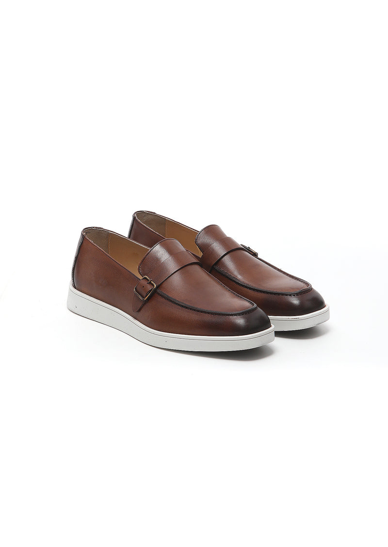 Kahverengi Deri Casual Loafer