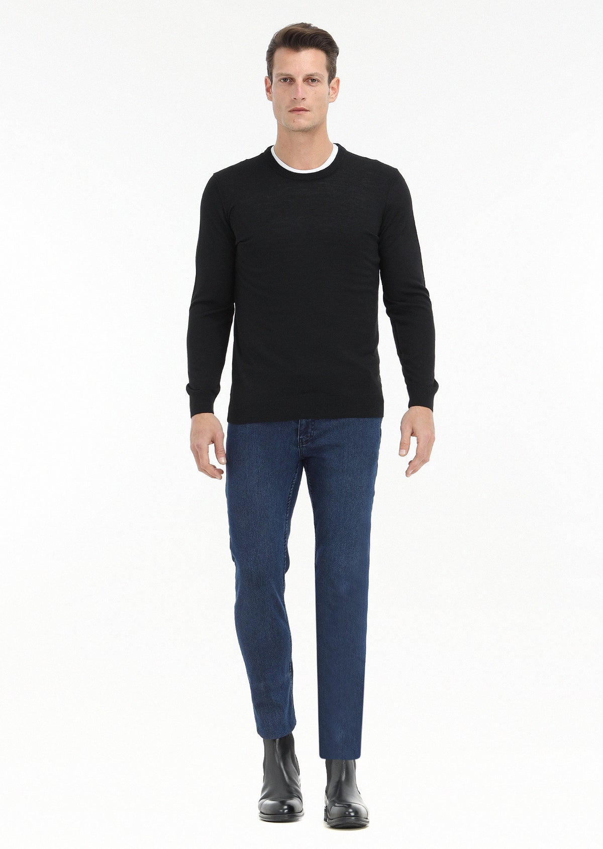 Black Knitwear Sweatshirt