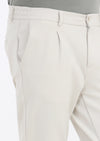 Bej Düz Örme Jogging Fit Casual Pantolon