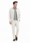 Bej Düz Örme Jogging Fit Casual Pantolon