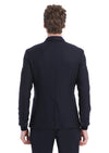 Lacivert Düz Shirt Shoulder Slim Fit Yün Karışımlı Ceket