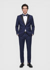 Saks Düz Fashion Slim Fit Kruvaze Yaka Dokuma Smokin Takım Elbise