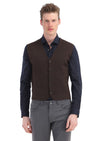 Koyu Lacivert Desenli Regular Fit Uzun Casual %100 Pamuk Gömlek