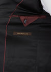 Siyah Çizgili Modern Fit %100 Yün Takım Elbise
