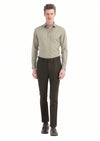 Haki Düz Örme Regular Fit Casual Pantolon