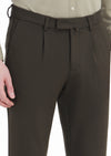 Haki Düz Örme Regular Fit Casual Pantolon