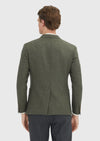 Haki Düz Shirt Shoulder Slim Fit Yün Karışımlı Ceket