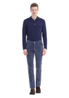 İndigo Fitilli Dokuma Slim Fit Kadife Casual Pamuk Karışımlı Pantolon