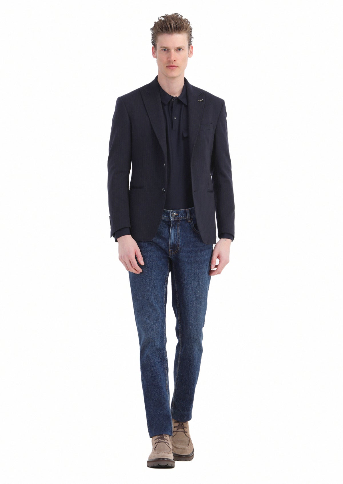 Lacivert Düz Regular Fit Denim %100 Pamuk Pantolon