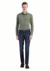 İndigo Düz Slim Fit Denim Pamuk Karışımlı Pantolon
