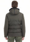 Haki Regular Fit Kapüşonlu Casual Dokuma Mont