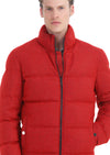 Kırmızı Regular Fit Dik Yaka Casual Dokuma Mont