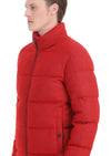 Kırmızı Regular Fit Dik Yaka Casual Dokuma Mont