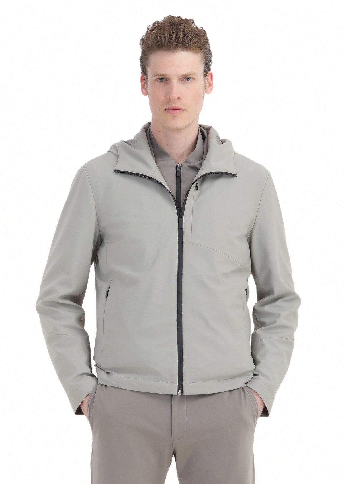 Kum Comfort Fit Kapüşonlu Spor Dokuma Mont