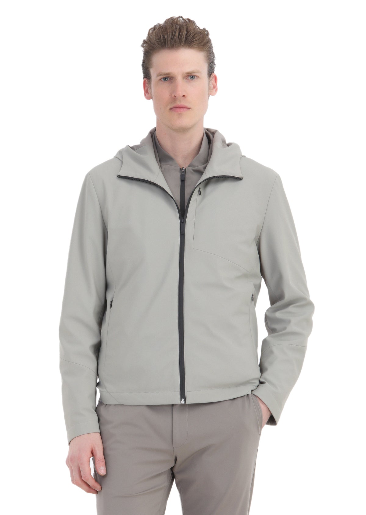 Kum Comfort Fit Kapüşonlu Spor Dokuma Mont