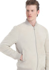 Bej Regular Fit Dik Yaka Casual Kürk Deri Mont