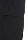 Siyah Desenli Örme Jogging Fit Spor Pantolon