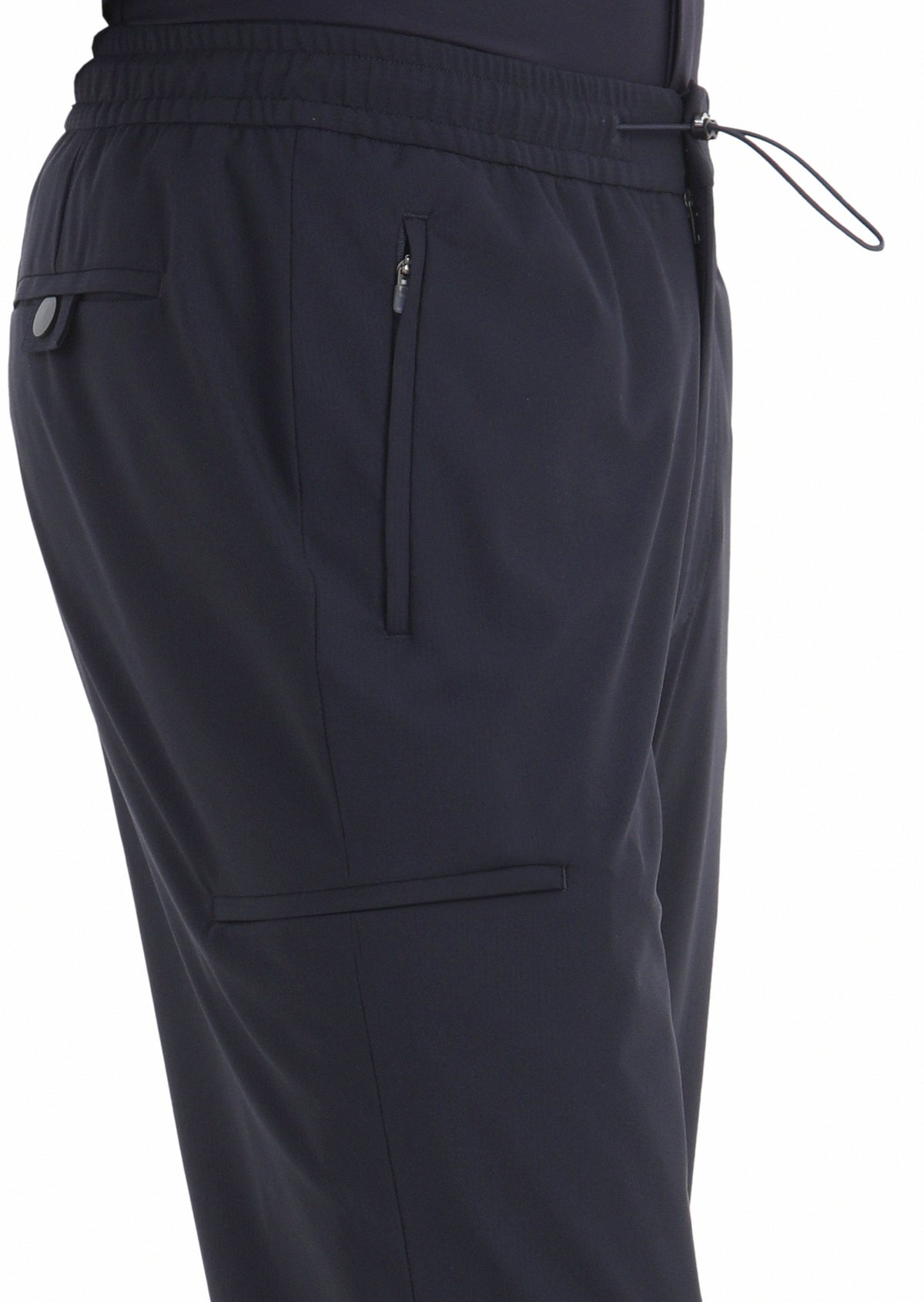 Lacivert Desenli Örme Jogging Fit Spor Pantolon