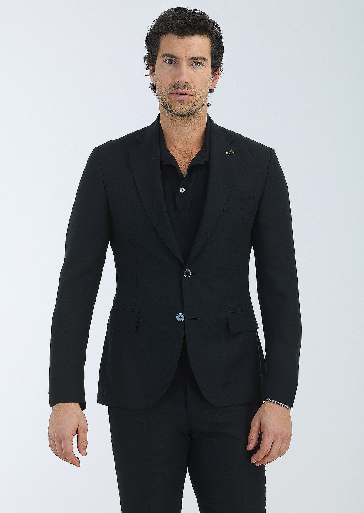 Siyah Düz Zeroweight Slim Fit Takım Elbise