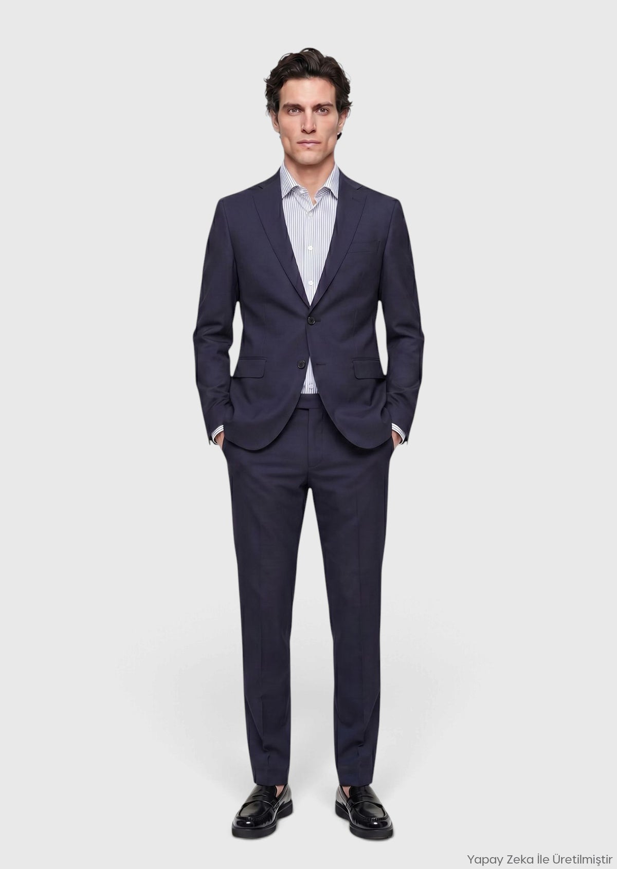 Saks Düz Regular Fit Yün Karışımlı Takım Elbise