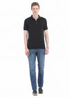 Siyah Düz Polo Yaka %100 Pamuk T-Shirt