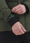Haki Regular Fit Kapüşonlu Casual Dokuma Mont