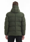 Haki Regular Fit Kapüşonlu Casual Dokuma Mont