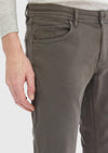 Açık Kahve Desenli Dokuma Slim Fit Casual Pamuk Karışımlı Pantolon