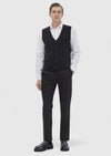 Siyah Regular Fit V Yaka Casual Örme Triko Yelek
