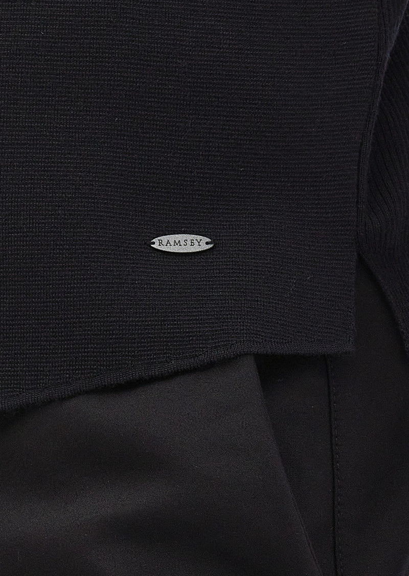 Siyah Regular Fit V Yaka Casual Örme Triko Yelek