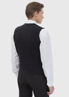 Siyah Regular Fit V Yaka Casual Örme Triko Yelek
