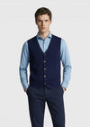 Lacivert Regular Fit V Yaka Casual Örme Triko Yelek