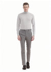 Bej Düz Dokuma Slim Fit Klasik Pantolon