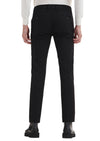 Siyah Düz Dokuma Slim Fit Casual Pamuk Karışımlı Pantolon