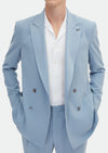 Mavi Düz Zeroweight Slim Fit Takım Elbise