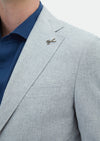 Gri Düz Zeroweight Slim Fit Pamuk Karışımlı Ceket