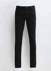 Siyah Düz Örme Slim Fit Casual Pantolon